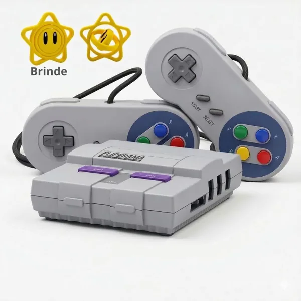 Mini Super Nintendo 2 Controles + Jogos Snes - Melhor Preço