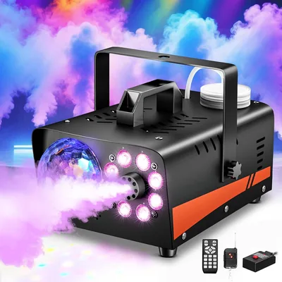 Dashsafe 1200W Fog Machine - 60 Color LED Smoke Effect