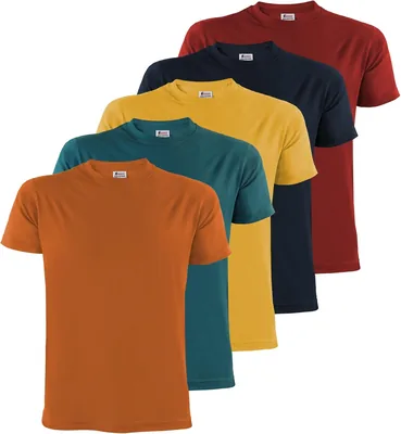 Camiseta para Hombre Alpidex S-5XL, 100% Algodón, Corta Manga Corta, Talla Regular | Mejor Oferta