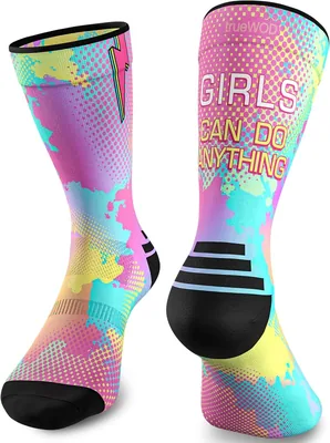 trueWOD Calcetines para Correr Hombre Mujer Trail Crossfit Ciclismo Divertidos | Compresión Anti-ampollas Transpirable sin Costuras Ligero te