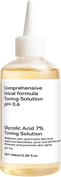 Glycolisch zuur 7% Peeling Water voor het gezicht (100 ml) - Verhelderende en hydraterende dagelijkse water voor een gezonde huid