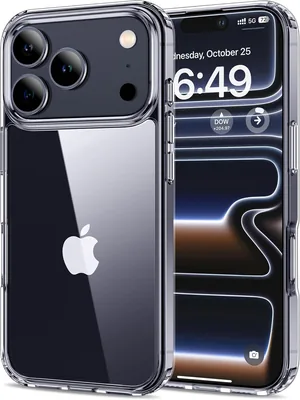 HOOMIL Coque pour iPhone 17 Pro 6.3 Pouces, Protection Anti-Jaunissement Transparente - Crystal Clear
