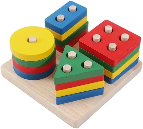 Montessori Wooden Shape Sorting Puzzle - 20% Off