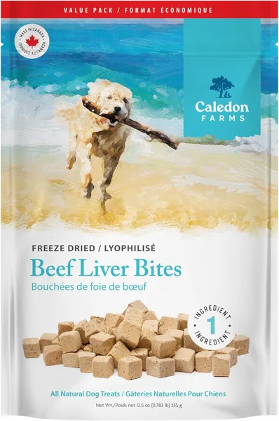 Caledon Farms Value Pack Freeze Dried Beef Liver Bites, 355g