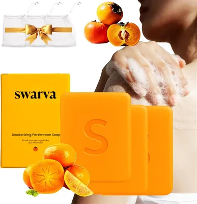 Jabón de Persimón Desodorante Natural Swarva - 3 PCS