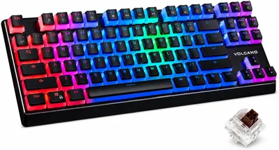 مودكوم فولكانو لانパーティ RGB بادينغ إديتون - بنی أوفتو ماجنيتيك - مفاتيح بادينغ دابل شوت - هوسينج من الألومنيوم - إضاءة RGB كاملة
