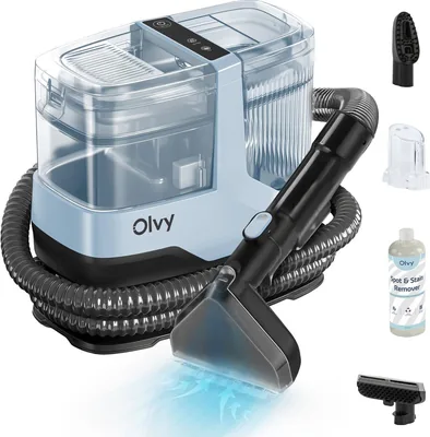 Olvy Aspirapolvere per Pavimenti 2.0 - Rimuovi Macchie Potente 17.000Pa con Tubo da 1,6m, Cavo da 4m, Funzione Auto-Pulizia & 500ml Pulizia