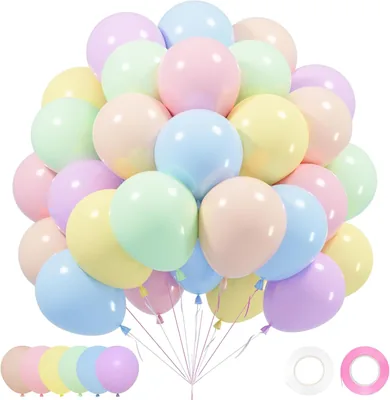 Ballooni Pastello, 62 Pezzi Colorati Misti con Macaron, Sconto del 6% - Offerte Esclusive Amazon