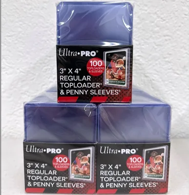 Ultra PRO Trading Card Toploaders 3x4 Clear Regular, 300ct Bundle
