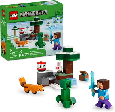 LEGO Minecraft Steve’s Taiga Adventure 21583 | Building Toys for Boys & Girls, Ages 6+, Video Game T