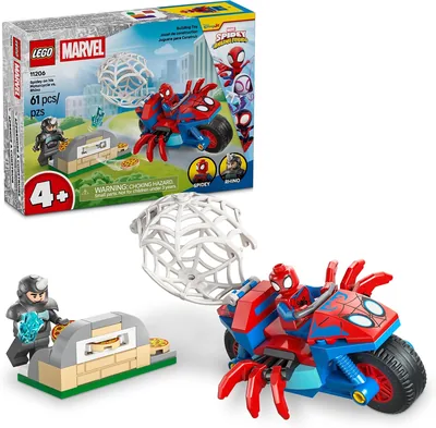 LEGO Spidey Motorcycle vs Rhino Building Toy
