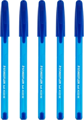 Staedtler Blister Ballpoint Pens 5-Piece Set Blue