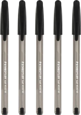 Staedtler Blister Ballpoint Pens 5-Piece Set Black