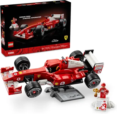 LEGO Icons Ferrari F2004 e Michael Schumacher 11375 (735 Peças)