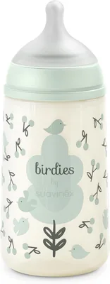Suavinex Botella Anti-Colic 270 ml con Teta Fisiológica SX Pro de Silicona, Flujo Medio (M), para Líquidos de Densidad Media, Leche - 30% de Descuento