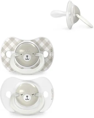 Suavinex, Paquete de 2 Chupetes Luminosos en la Oscuridad para Bebés de 0/6 Meses y Recién Nacidos, con Anillo Fluorescente y SX Pro