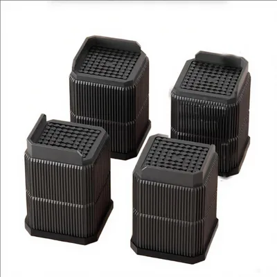 4Pcs Heavy-Duty Adjustable Bed Risers & Lift Blocks - 10% Off