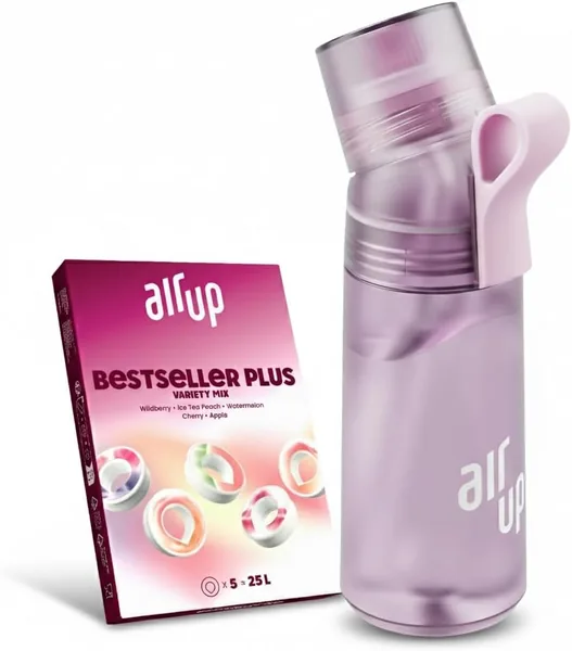 AIR UP Twist Pro Original Starter Pack 600ml Sugar-Free Flavours Dishwasher Safe Lavender