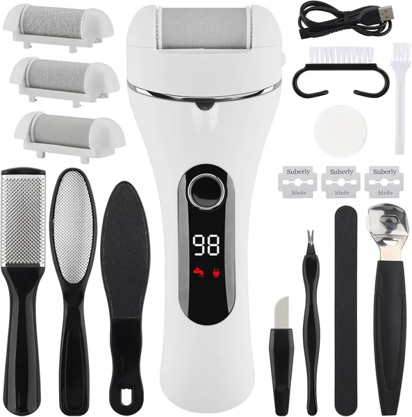 Foydream Eléctrico Pie Archivo Dureza, Pedicura Profesional para Pies, Piedra Pomez para Pies, Recargable y Resistente al Agua - Mejor Oferta