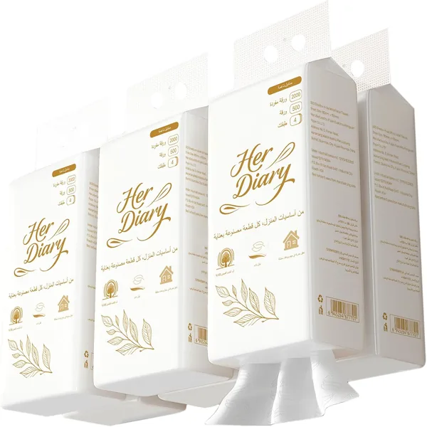 HerDiary Wall Hanging Tissue Box, 6-Pack (500 Sheets/Pack)