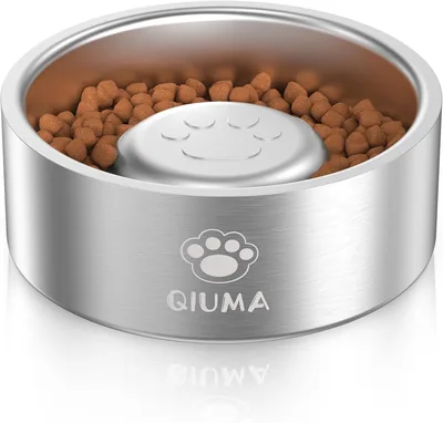キウマ 犬用食器ボウル 304ステンレス製 食洗機対応 簡単掃除 小型犬用 フードボウル 非滑り ウォーターカラー