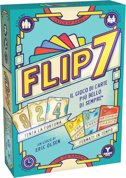 Flip 7 - Gioco di Carte in Italiano per Tutti - Gioco da Tavolo Competitivo per 3+ Giocatori