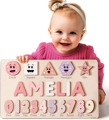 Wood Name Puzzle - Toddler Educational Toy