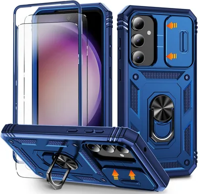 Samsung Galaxy S23 FE Case - Blue with Screen Protector