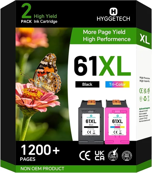 61XL Ink Cartridges Compatible HP 61XL Black & Color for Envy 4500 - Best Deal