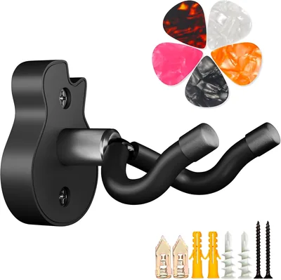 Porte-guitare DIDA Murale - Hanger en Forme U avec 5 Picks