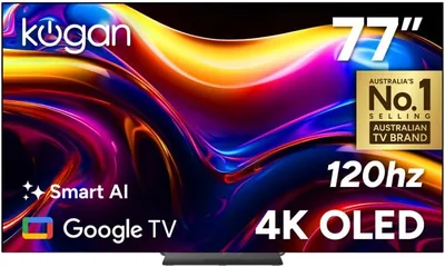 Kogan Signature 77" OLED 4K 120Hz Smart AI Google TV - X98J - KAOD77X98JSVA Best Deal