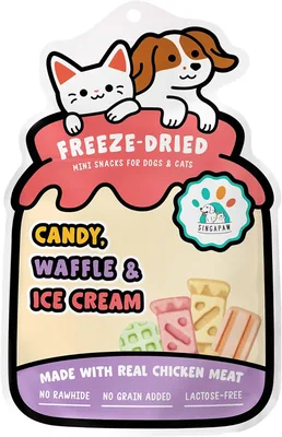 Singapaw Freeze Dried Minis Chicken Treats - Lactose Free Premium Meat for Pets