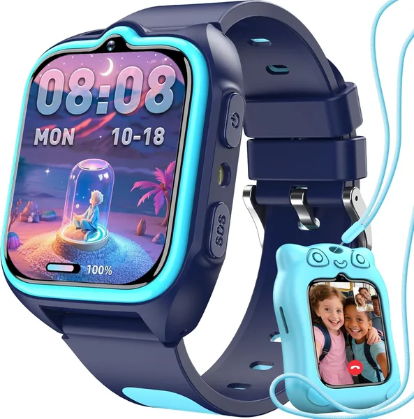 Blackview Smartwatch, Reloj Inteligente para Niños de 1.75 Pulgadas con GPS, Linterna LED, Llamadas SOS, Videollamadas y Chat de Voz - 10% De Descuento