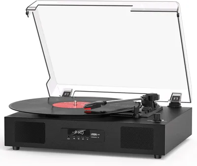 3 Speed Vinyl Turntable - Belt Drive USB Phonograph