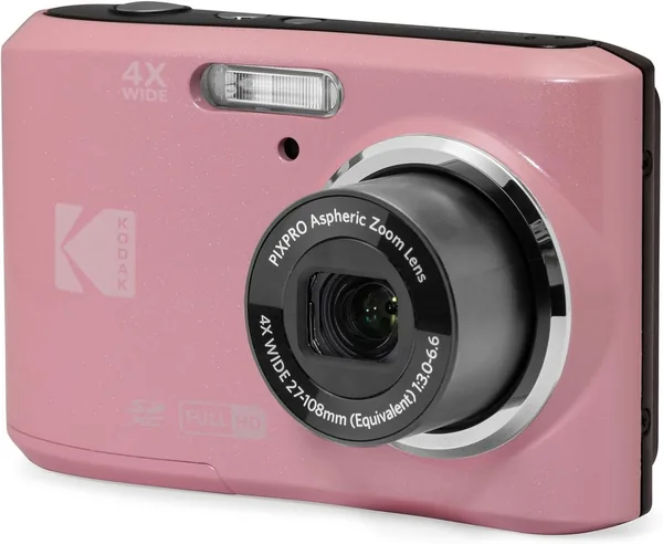 Kodak PixPro FZ45 16MP 1080p Full HD Appareil photo avec zoom optique 4x et objectif grand angle 27mm - Rose Pastel (19% de réduction)
