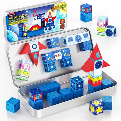 Magnetische bouwstenen voor onderweg - 36 stukken - Mini magnetische blokken voor zintuiglijke en creatieve educatie Best Deal