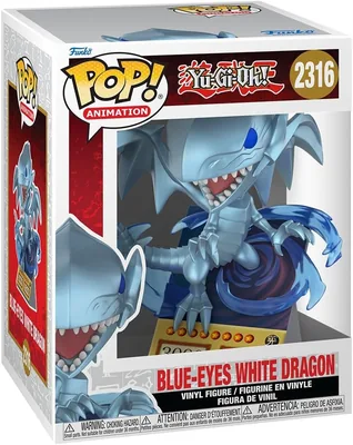 Funko Pop! Premium: Yu-Gi-Oh - Dragón Blanco Ojos Azules (Tarjeta) - Figura de Vinilo Coleccionable - Idea de Regalo - Merchandising Oficial