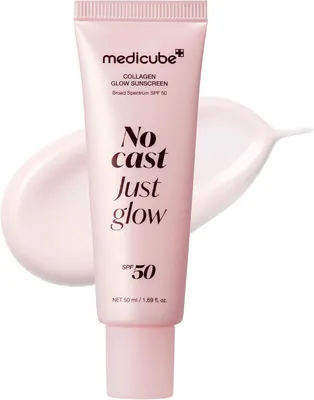 Medicube No Cast Just Glow Collagen Sunscreen SPF 50, 67% de descuento