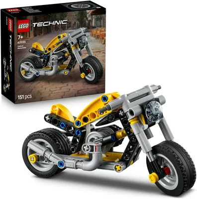 LEGO Technic Yellow Motorbike 42225 | STEM Kit with 3-Piston Engine (26% Off)