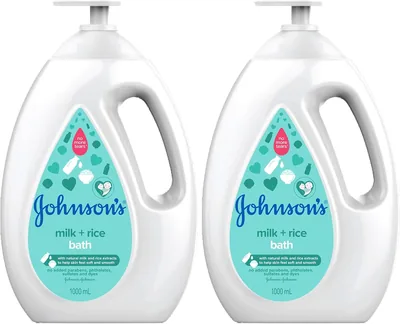 Johnson's Baby Milk + Rice Bath 1000ml Pack of 2 Best Deal
