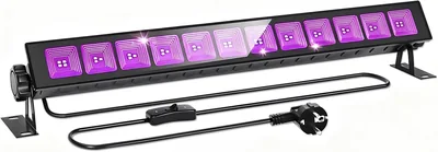 Barre LED UV CREATESTAR 45W Black Light avec connecteur, étanche IP66 pour effets fluorescents