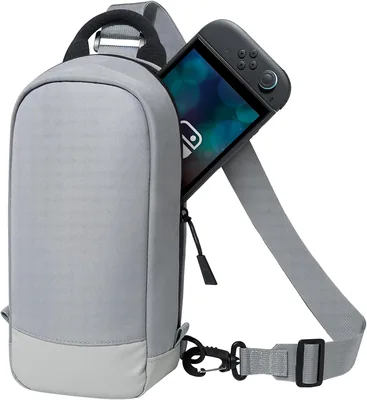 JETech Sling Crossbody Bag for Nintendo Switch Console, 8 Game Slots