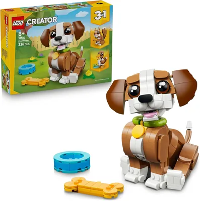 LEGO Creator 3 w 1 Urocze Zwierzęta: Psotny Szczeniaczek, 3 Opcje Budowania, Zabawka Konstrukcyjna