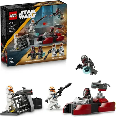 LEGO Star Wars Oblężenie Mandalory - Zestaw bitewny, zabawka dla dzieci, klocki dla 6-latka z czterema minifigurkami i śmigaczem - Najlepsza oferta
