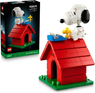 LEGO Ideas Peanuts: Casa di Snoopy - Kit Modello da Costruire per Adulti con Personaggi Snoopy e Woodstock - Decorazione Desk - Gif, 10% di Sconto