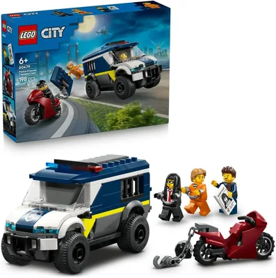 LEGO City Furgonetka policyjna z więzieniem, zestaw klocków dla dzieci - najlepsza oferta