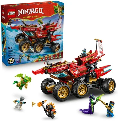 LEGO NINJAGO Perła Lądu - Zestaw Konstrukcyjny z Ciężarówką i Pojazdami