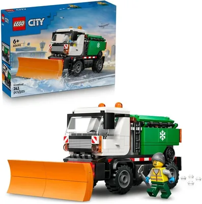 LEGO City Pług śnieżny 60490 | Maszyna budowlana dla dzieci, zestaw klocków konstrukcyjnych, prezent dla chłopca i dziewczynki