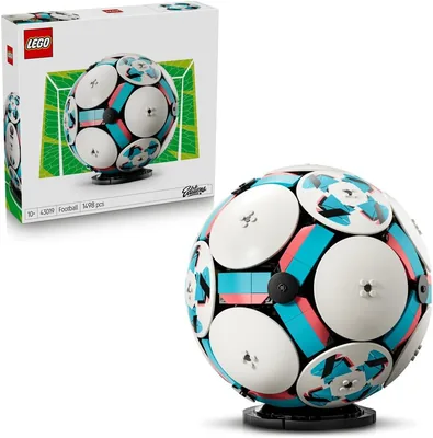 LEGO Edition Fotbollspel - 3D Visning Modellkit med Interaktiv Mini-Stadion - Födelsedag Geschenk för 10+ Äldre Gönger