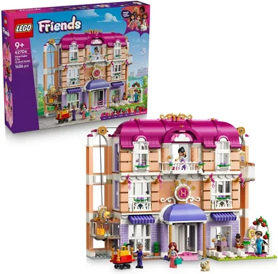 LEGO Friends Grand Hotel w mieście Heartlake, zestaw konstrukcyjny, 6 minifigurek, 2 koty i funkcjonalne elementy